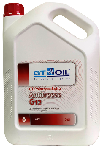 Антифриз GT Polarcool Extra Antifreeze G12 красный  5  кг Антифриз GT Polarcool Extra Antifreeze G12 красный  5  кг