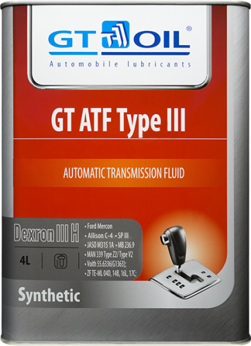 Масло Трансмиссионное GT ATF Type-III Dexron III 4 л (4)