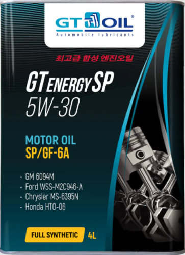 Масло GT Energy SP SAE 5W-30 API SP (Корея) 4л