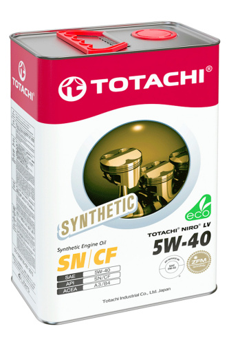 Масло Totachi NIRO LV Synthetic SAE 5W-40 API SN/CF 4л