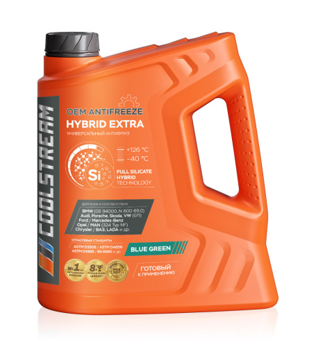 Антифриз CoolStream Hybrid Extra силикатный гибридный G11 (сине-зеленый) 5кг.(3)