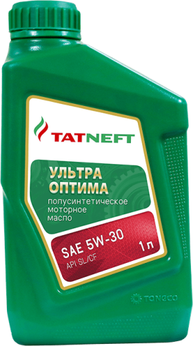 Масло Татнефть моторное Ультра Оптима API SL/CF 5W-30 (п/с) 1л.