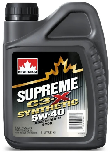 Масло Petro-Canada SUPREME C3-X SYNTHETIC SAE 5w-40 API SN/CF ACEA C3 (Канада) 1л.